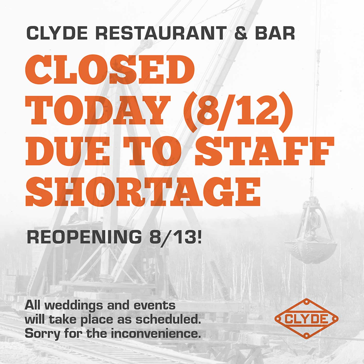 Clyde Iron Works new hours